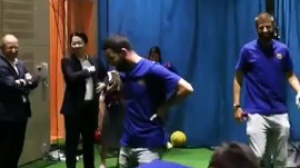 ویدیوی بسکتبال بازی کردن مسی