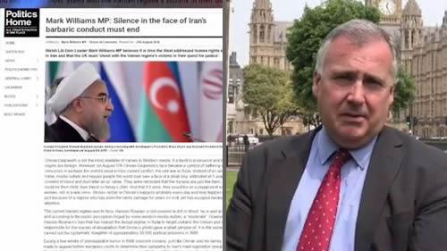 مارک ویلیامز: «سکوت در قبال رفتار وحشیانه ایران باید پایان یابد» مارک ویلیامز: «سکوت در قبال رفتار وحشیانه ایران باید پایان یابد»