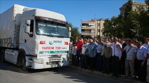 ارسال کمکهای بشردوستانه ترکیه به مردم جرابلس سوریه
