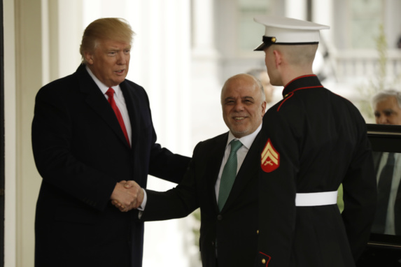 استقبال ترامپ از العبادی نخست وزیر عراق در کاخ سفید