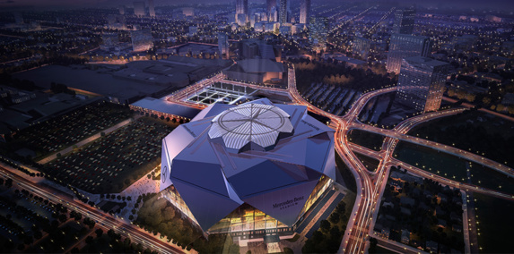 ورزشگاه مرسدس بنز برای رقابت های فوتبال آمریکایی به زودی افتتاح خواهد شد+ تصویر ورزشگاه مرسدس بنز برای رقابت های فوتبال آمریکایی به زودی افتتاح خواهد شد+ تصویر