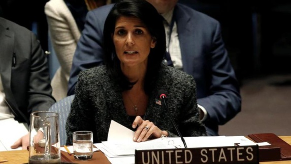 نیکی هیلی: ایران با ارسال اسلحه به حوثیها دو قطعنامه شورای امنیت را نقض کرده است  نیکی هیلی: ایران با ارسال اسلحه به حوثیها دو قطعنامه شورای امنیت را نقض کرده است