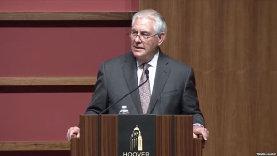 تیلرسون: سوریه با حمایت ایران تبدیل به کشوری سرکش شد تیلرسون: سوریه با حمایت ایران تبدیل به کشوری سرکش شد