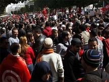 تجمع سکولارها و مخالفان رشد اسلام گرایی در تونس تجمع سکولارها و مخالفان رشد اسلام گرایی در تونس