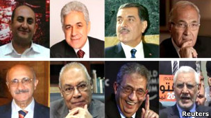 نامزدهایی با گرایش ها و برنامه های گوناگون برای کسب رهبری پر جمعیت ترین کشور عرب رقابت کرده اند