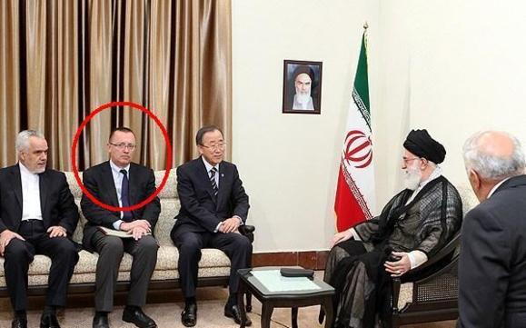 حضور دیپلمات آمریکایی در دیدار بان کی مون با خامنه ای حضور دیپلمات آمریکایی در دیدار بان کی مون با خامنه ای
