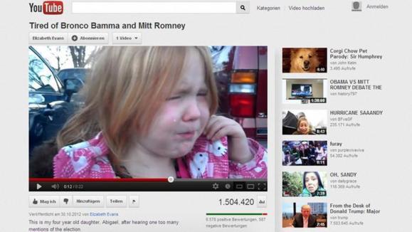 اوباما و رامنی اشک دختربچه ۴ ساله را درآوردند