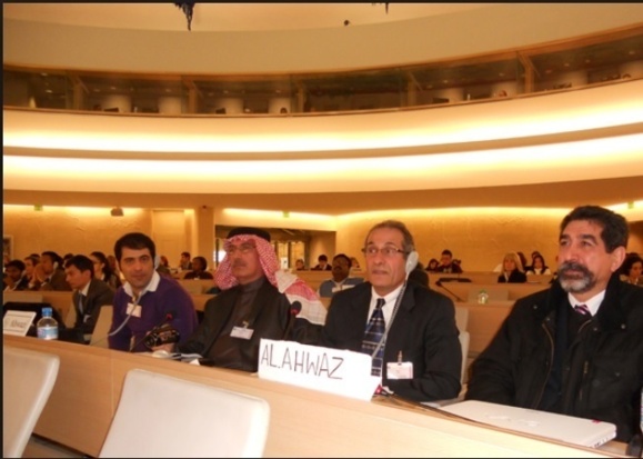 عکس آرشیوی از حضور فعالان حقوقی عرب اهوازی در سازمان ملل متحد