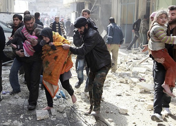 تعداد کشته‌شدگان بمباران حلب به ۷۶ نفر رسید