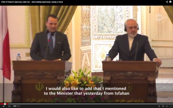 وزیر خارجه لهستان، ظریف را له کرد وزیر خارجه لهستان، ظریف را له کرد