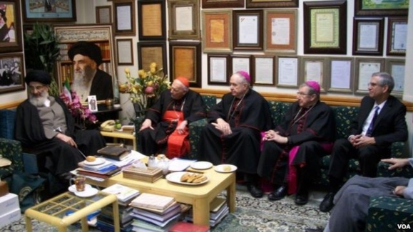 هیات اسقف های کاتولیک آمریکا در دیدار با روحانیون و مراجع ایرانی - اسفند ۱۳۹۳