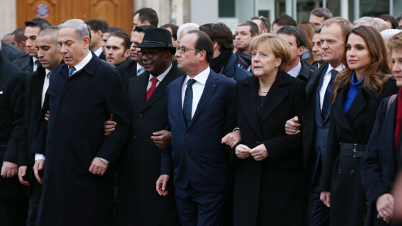 راهپیمایی‌ تاریخی در فرانسه به یاد قربانیان ترورهای پاریس