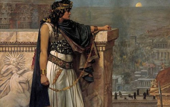 زنوبیا ملکه عرب تدمر که اسیر لشکر رومیان شد وبا زنجیرهای طلایی به رم منتقل شد
