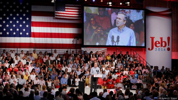 جب بوش دانشگاهی در میامی را برای اعلام رسمی نامزدی انتخاب کرده که به چندفرهنگی بودن و جذب دانشجویانی از ملیتهای گوناگون مشهور است جب بوش دانشگاهی در میامی را برای اعلام رسمی نامزدی انتخاب کرده که به چندفرهنگی بودن و جذب دانشجویانی از ملیتهای گوناگون مشهور است