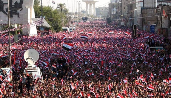 تظاهرات هزاران عراقی در بغداد علیه ایران
