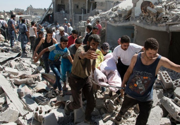 کشته شدن 271 غیرنظامی در نتیجه حملات رژیم اسد و روسیه