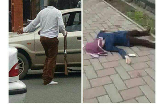 فیلم شلیک پدر بی رحم به دختر دانشجویش در خوی  فیلم شلیک پدر بی رحم به دختر دانشجویش در خوی
