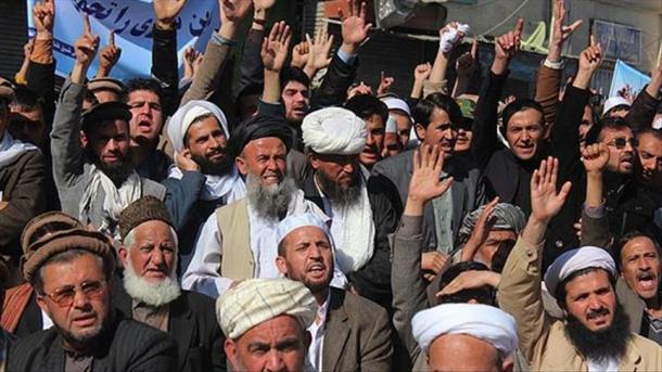 تجمع اعتراضی در افغانستان علیه رفتارتوهین آمیزرژیم ایران