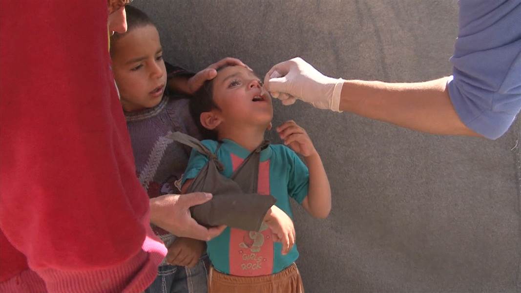 خطر شیوع بیماری فلج اطفال در منطقه دیرالزور سوریه