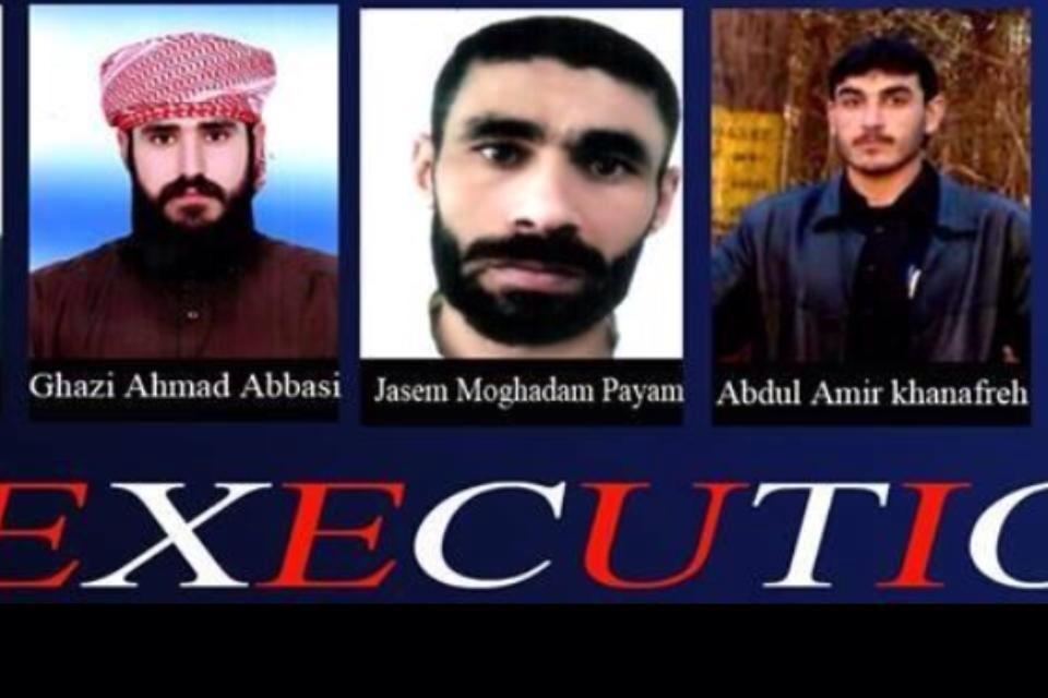 اعدام چهار زندانی سیاسی اهوازی را شدیداً محكوم می كنیم و خواستار واکنش فوری جامعه جهانی‌ هستیم