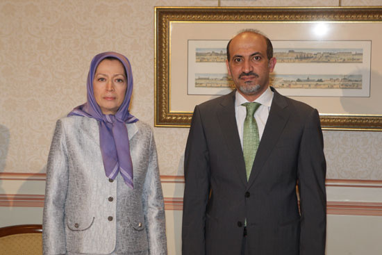 احمد الجربا رهبر ائتلاف میهنی سوریه با مریم رجوی دیدار وگفتگو کرد+ویدئو احمد الجربا رهبر ائتلاف میهنی سوریه با مریم رجوی دیدار وگفتگو کرد+ویدئو
