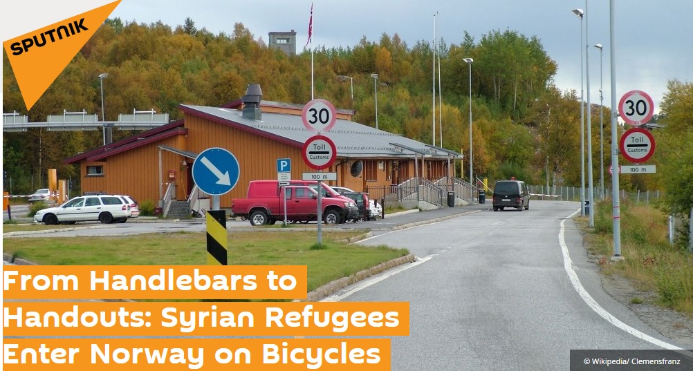 پناهجویان سوری با دوچرخه  ازمسیر قطب‌ شمال خود را به اروپا می‌رسانند