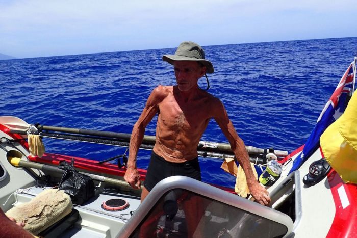 مرد ۵۳ ساله با قایق پارویی از آمریکا به استرالیا رفت