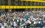تجمع کارگران در بندر کنگان بخاطر ۶ ماه حقوق معوقه